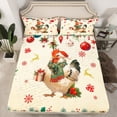 thumbnail image 2 of Homewish Cute Rooster Animal Full Size Sheets for Teen, Cartoon Xmas Reindeer Bed Sheets, Merry Christmas Sheet Sets, Super Cozy Room Decor, 4-Piece, 2 of 7