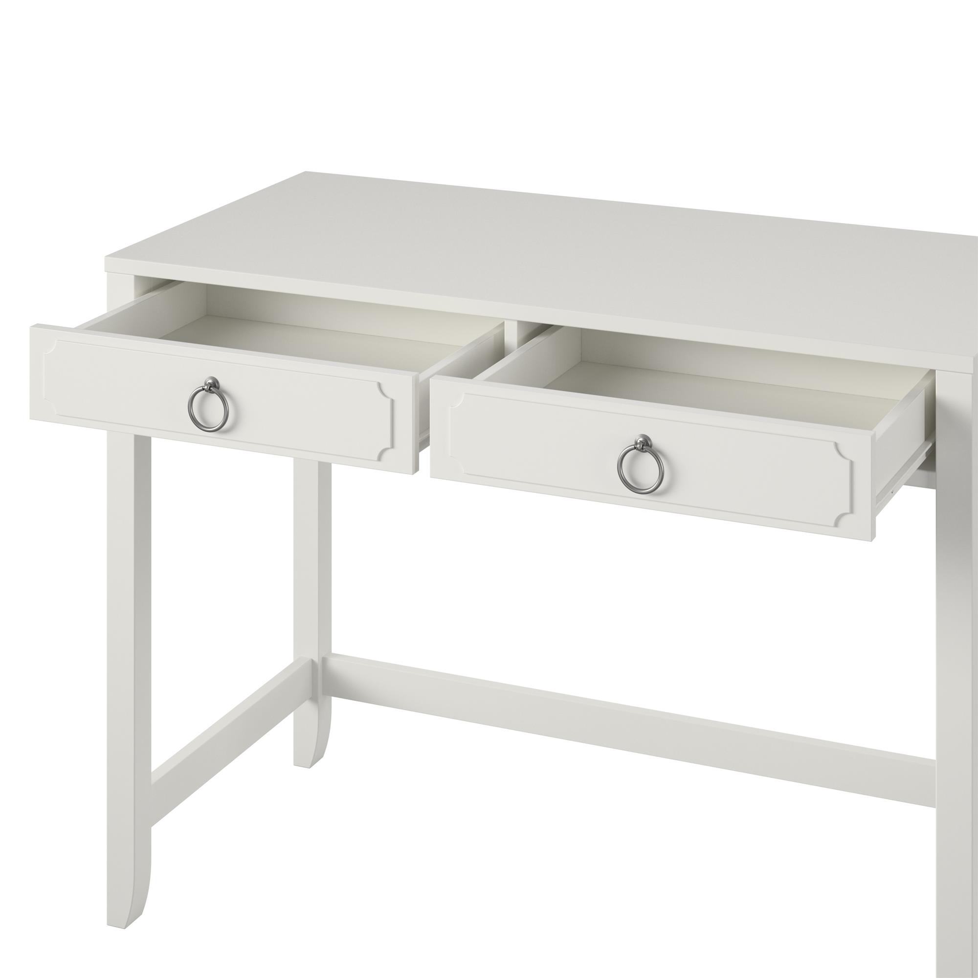 Her Majesty 2 Drawer Writing Desk, White