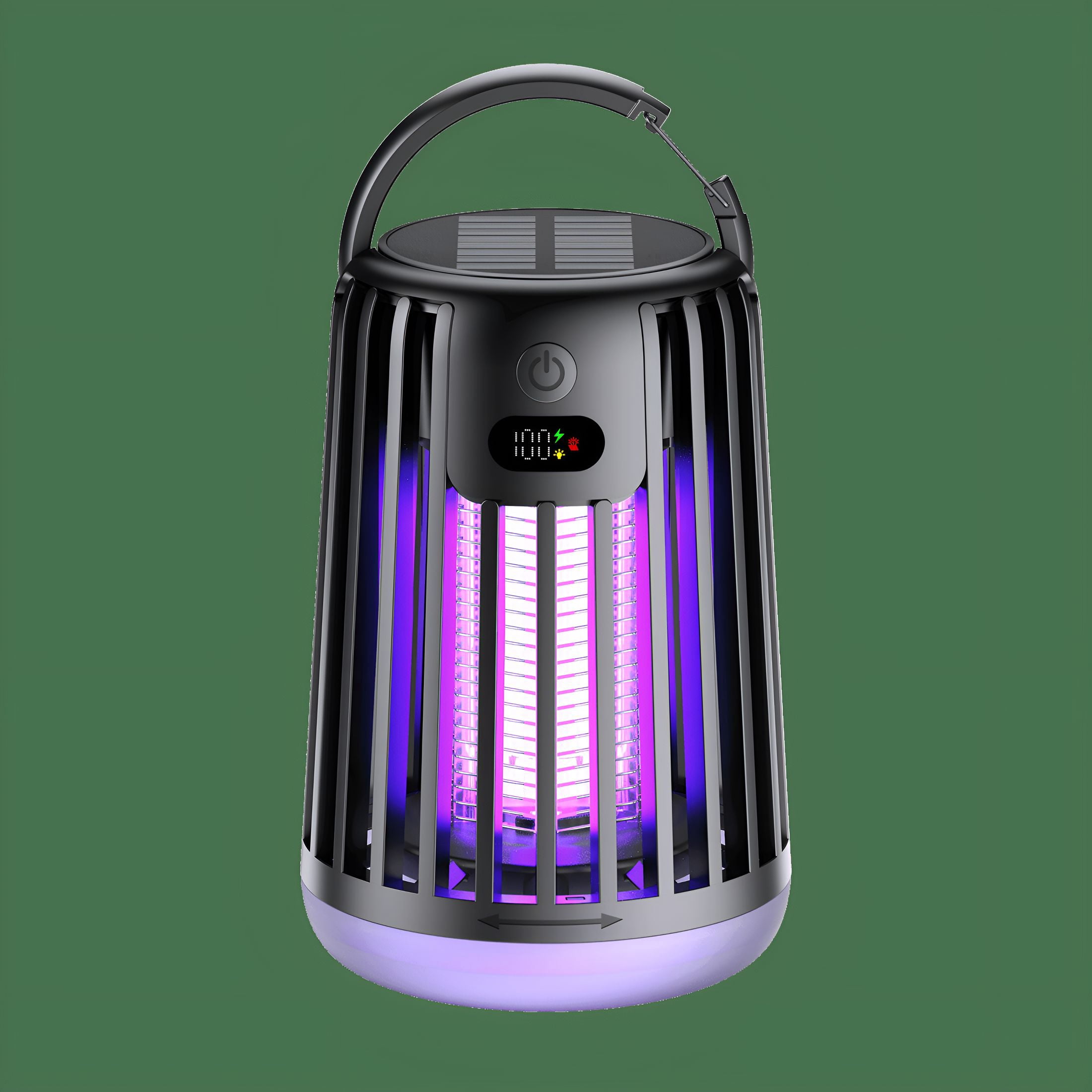 HIBIBUD Solar Bug Zapper with Dual Charging,Electric Mosquito Killer Led Lantern,Portable Indoor \U0026 Outdoor Insect Trap for Home,Patio,Garden Camping