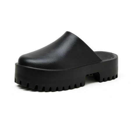 

Women Arch Support Clogs Platform Thick Soled Slippers Slip On Clogs Casual Non Slip Lazy Waterproof Sandals-40