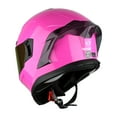 thumbnail image 7 of 1Storm Motorcycle Full Face Helmet DOT Adults Street Bike Dual Visor Sun Inner Shield with One Extra Clear Shield: HJAH15 Tinted Glossy Pink, 7 of 7