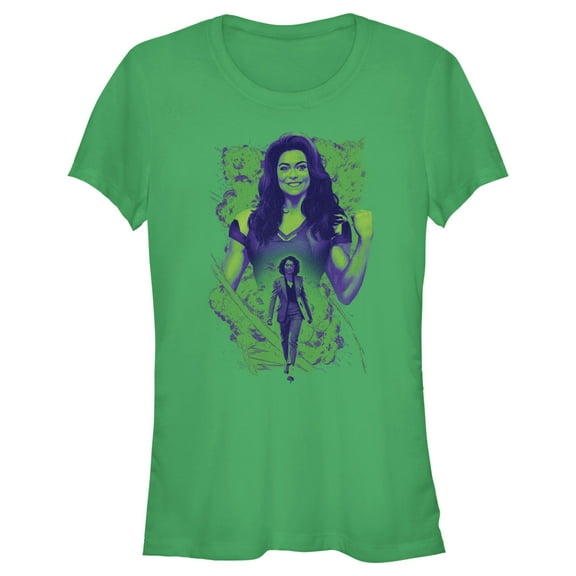 Junior's She-Hulk: Attorney at Law Explosion of Willpower  Graphic Tee Kelly Green Large