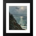 thumbnail image 2 of Albert Nikolaevich Benois 18x24 Black Modern Framed Museum Art Print Titled - Seashore Under a Full Moon (ca.1890), 2 of 5
