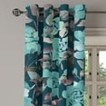 thumbnail image 3 of Ambesonne Floral Grommet Curtain, Watercolor Rose Leafy Modern, 50"x120", Seafoam Dark Teal Dimgray, 3 of 5
