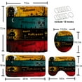 thumbnail image 2 of 4 Pcs happy Halloween Shower Curtain Set, with Non-Slip Rugs,Toilet Lid Cover and Bath Mat, Pumpkin Spider Decor for Bathroom, Halloween Party Gifts Supplies, 72'' x 72'', 2 of 6