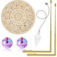thumbnail image 1 of 1 Set Copper Dowsing Rods Spiritual and Pendulum Board Kit for the Supernaturalwith Our Comprehensiv, 1 of 5