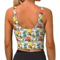 thumbnail image 3 of Lsque Retro Bike Printed Women'S Sports Bra, Compression, Moisture Wicking, High-Impact Sports Bra For Women,Supportive sports bra-Small, 3 of 9