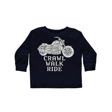 

Inktastic Crawl Walk Ride Motorcycle Gift Toddler Boy or Toddler Girl Long Sleeve T-Shirt