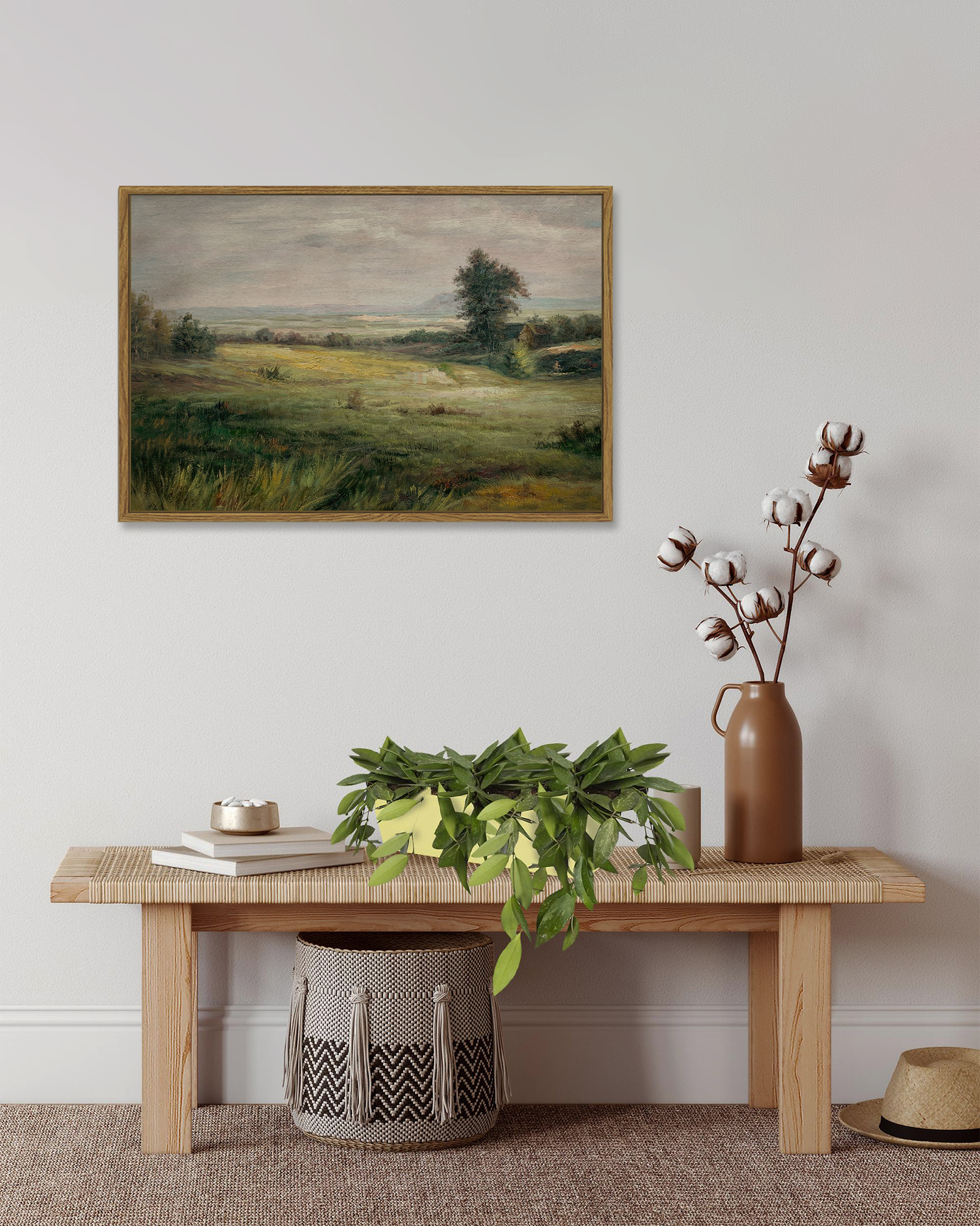 Drsoum Vintage Framed Landscape Canvas Wall Art, 24x36 photo 6