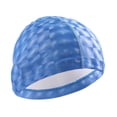 thumbnail image 3 of Tapa de natación con gorra de baño, cómodo, impermeable, sombrero de piscina sin deslizamiento, fácil de poner y apagar, mantenga el pelo seco para Azul, 3 of 8