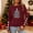 001 Wine, variant on Hvot&aat Christmas Shirts for Women Merry Christmas Printed Pullover T-Shirt Crewneck Long Sleeve Vacation Tunics Tops