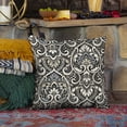 thumbnail image 3 of Arden Selections Essentials Outdoor Pillow 16 x 16, Black Aurora Damask, 3 of 10