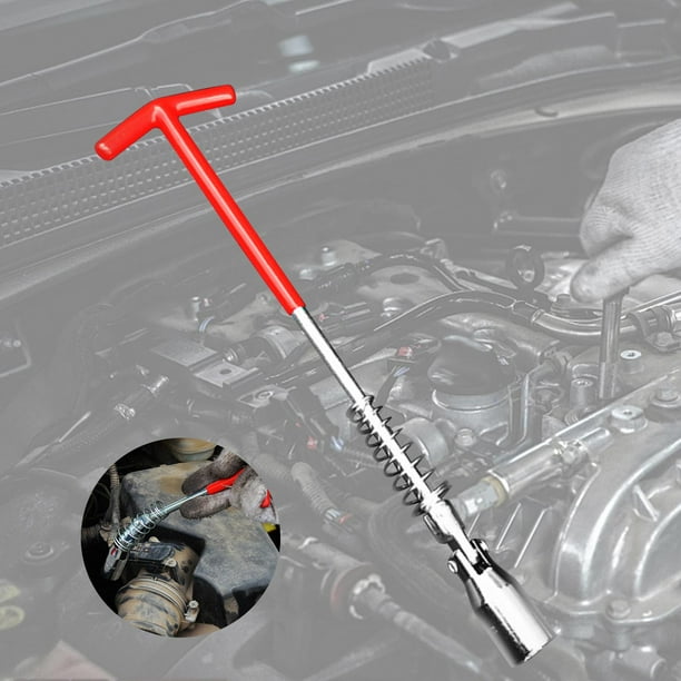 Llave de tubo para bujías, herramienta de extracción e instalación para taller. Manga 21 cm