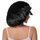 thumbnail image 3 of Gorro para dormir con pelo vettres, forro de satén, seda, negro y rojo, 3 of 6