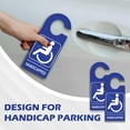 thumbnail image 6 of Trianu 4Pcs Handicap Parking Sign 3.5" x 8.5" Hanger Handicap Parking Permit Safety Sign Wheelchair Reserved Parking Tag Permit Hanger Tag Wheelchair Symbol, Blue, 6 of 6