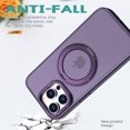 thumbnail image 2 of Designed for iPhone 15 Pro Case with Magnetic Invisible Stand [Military Drop Protection] [Compatible with MagSafe] Shockproof Anti-fall Ultra Slim Translucent Matte Phone Case Cover,Purple, 2 of 6