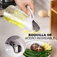 thumbnail image 4 of Botella Dispensador De Aceite Kimhi Aceitera Y Vinagrera Portátil De Vidrio Con Tapa Abatible Automática Para Cocina De 630ml Almacenamiento Perfecto Para Aceite, Vinagre Y Condimentos, 4 of 7
