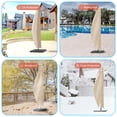 thumbnail image 6 of CHYVARY 9–11' Offset cantilever Umbrella Covers with Zipper and Pole, Waterproof 600D Anti-UV Hanging Offset Parasol Large Covers ,Khaki, 6 of 6