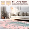 thumbnail image 2 of Flatwoven High Traffic Area Rug, Whimsical Peacock Feather Motif Art, Non Slip, Stain Resistant, Washable Area Rugs for Living Room, Bedroom(Pink, 4X6), 2 of 8