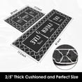 thumbnail image 3 of Anti-Fatigue Farmhouse Kitchen Rug Set of 2 Cushioned Black White Funny Eat Kitchen Floor Mat, Standing Mat Waterproof Non-Slip Kitchen Mats and Rugs PVC Ergonomic Comfort Foam Kitchen Decor, 3 of 6