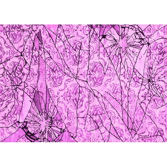 Ahgly Company Indoor Rectangle Abstract Pink Contemporary Area Rugs, 2' x 3'