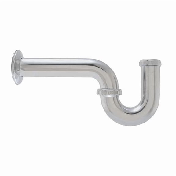 1-1/2" x 1-1/4 Dia, Brass, Chrome, Lavatory/Kitchen, P-Trap