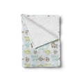thumbnail image 2 of Fishes Soft Flannel Fleece Blanket, Aquarium Animals Tropical Fishes and Crabs on Seafoam Backdrop Aquatic Doodle Sketch, Cozy Plush for Indoor and Outdoor Use, 70" x 90", Multicolor, by Ambesonne, 2 of 6