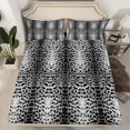 thumbnail image 2 of Manfei Chic Gray Cheetah Print Full Size Sheets 4-Piece, Ombre Leopard Bed Sheets, Wildlife Theme Sheet Sets, 2 of 7