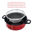 thumbnail image 4 of Toystoory Olla para freír profunda con tapa Apartamento Freidora de papas fritas de acero inoxidable Cesta de malla Ollas antiadherentes Sartén Kits de desorden para acampar 24 cm 0.3 mm, 4 of 6