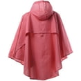 thumbnail image 3 of YOUI-GIFTS Women's Waterproof Packable Batwing-Sleeved Raincoat Rain Poncho Jacket Coat Hooded for Adults with Pockets, 3 of 8