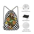 thumbnail image 5 of XMXT Waterproof Gym Bag, Plaid Poker Print Drawstring Backpack for Men, s Multicolor, 5 of 8