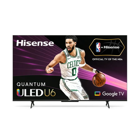 Hisense 50" Class 4K UHD ULED Quantum Dot Google Smart TV U6H Series (50U6H, 2022 Model)
