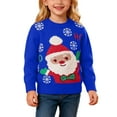 thumbnail image 3 of Christmas Sweaters for Women Cozy Winter g_irls Knit Sweater Festive Santa Pattern Soft Yarn Pullover Top For Toddlers And k`ids Holiday Outfit Ugly Christmas Sweaters, 3 of 5