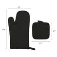 thumbnail image 7 of Unique Bargains Pot Holders Heat Resistant Kitchen Gloves Black 4.7x13.8inch, 7 of 7