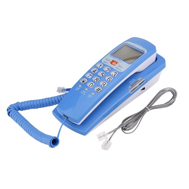 Teléfono fijo teléfono con función de reproducción de una tecla eficiente FSK/DTMF oficina segura y práctica para el hogar