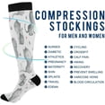 thumbnail image 4 of Coolnut Cute Cartoon Cat Compression Socks Women Men Knee High Stockings for Sports, Running, Travel 1Pair Gift, 4 of 7