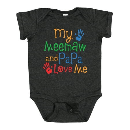

Inktastic Meemaw and Papa Love Me Gift Baby Boy or Baby Girl Bodysuit