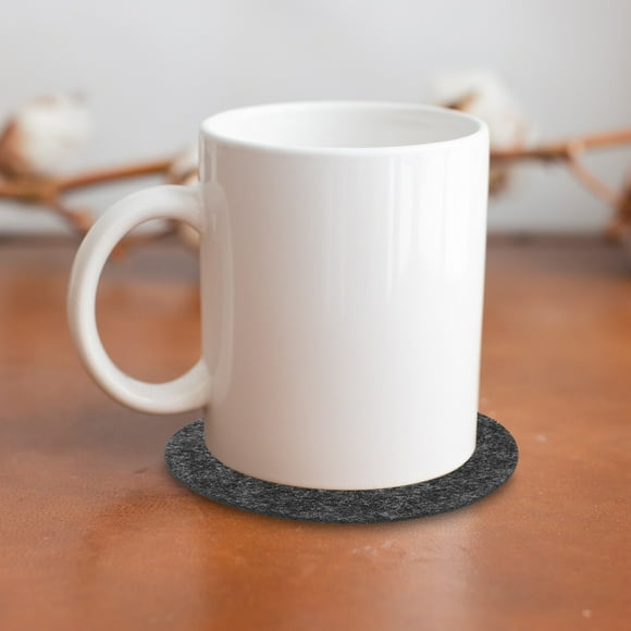 VERDANVERSE 6Ud Posavasos De Fieltro Absorbentes Negros Para Bebidas Con Moderno Y Protección Suave