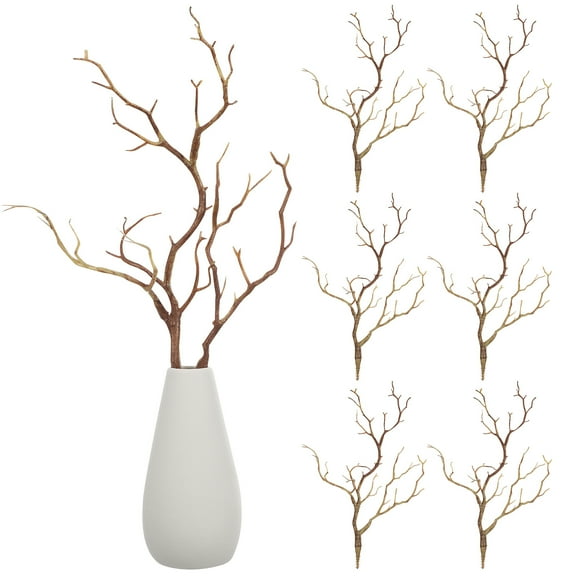 WHAMVOX Artificial Tree Branches Handmade Materials for Home Decor 6 Pcs Multi Color Plastic 9 Inch