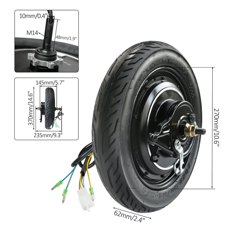electric wheel hub for bicycle CUBELLIN 36V 350W Bike Conversion Kit 26" Front E-Bike Motor Motor Set 5 Speed Adjustable 35 Km/H Electric Kit with LCD Display Controller : Sports & Schwalbe Fat Frank Balloon tires with tube Hub Motor Options - Getting