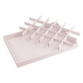 thumbnail image 4 of Unique Bargains 2pcs Stackable Velvet Jewelry Organizer Trays with Removable Dividers Light Pink-24 Grid Tray, 4 of 7