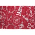 thumbnail image 2 of Addison Rugs Mayfield Washable Coastal Nautical Red Rectangle Rug, 1'8" x 2'6", 2 of 5
