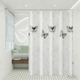 thumbnail image 2 of Bowayaoa Waterproof Shower Curtain with Frosted Texture, No Transparent for Privacy, Antibacterial Mildew Proof Bath Curtain Made of Polyester, Light Transmitting, 2 of 7