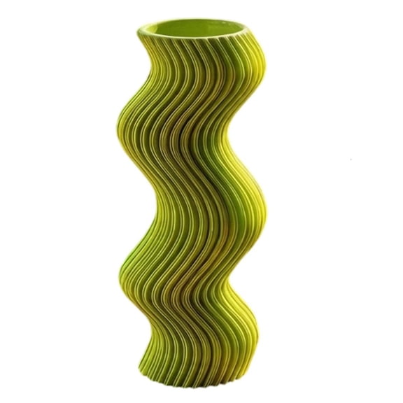 LAIQIEN Sculptural Wavy Flower Vases for Tabletop Display and Everyday Home Decors