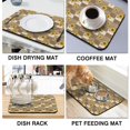 thumbnail image 4 of 2 Pack Washable Rubber Sunflower Cute Floral Dish Drying Mats for Kitchen Counter Home Large Coffee Bar Pad Accessories and Decor for Utensils Stemware (2pcs 18''x24''+19.5''x12''), 4 of 6