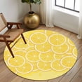 thumbnail image 2 of Round Rug 7Ft Washable Non-Slip, Yellow Lemon Circle Area Rugs for Living Room Bedroom, Summer Botanical Watercolor Modern Art Indoor Floor Mats Carpet Runner for Home Decor Aesthetic, 2 of 8