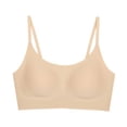 thumbnail image 1 of Product Classification Bra Product Title Seamless Wireless Bralette with Padding Comfortable Non-Wired T-Shirt Bra Pull-On Crossback Bustier for Everyday Wear, 1 of 2