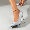 thumbnail image 6 of Women Fashionable Casual Low-Heeled Pointed-Toe Shoes For Outdoor Wear With Thin High Heels Comfortable Party Shoes Slingback Kitten Heels Pointed, 6 of 9
