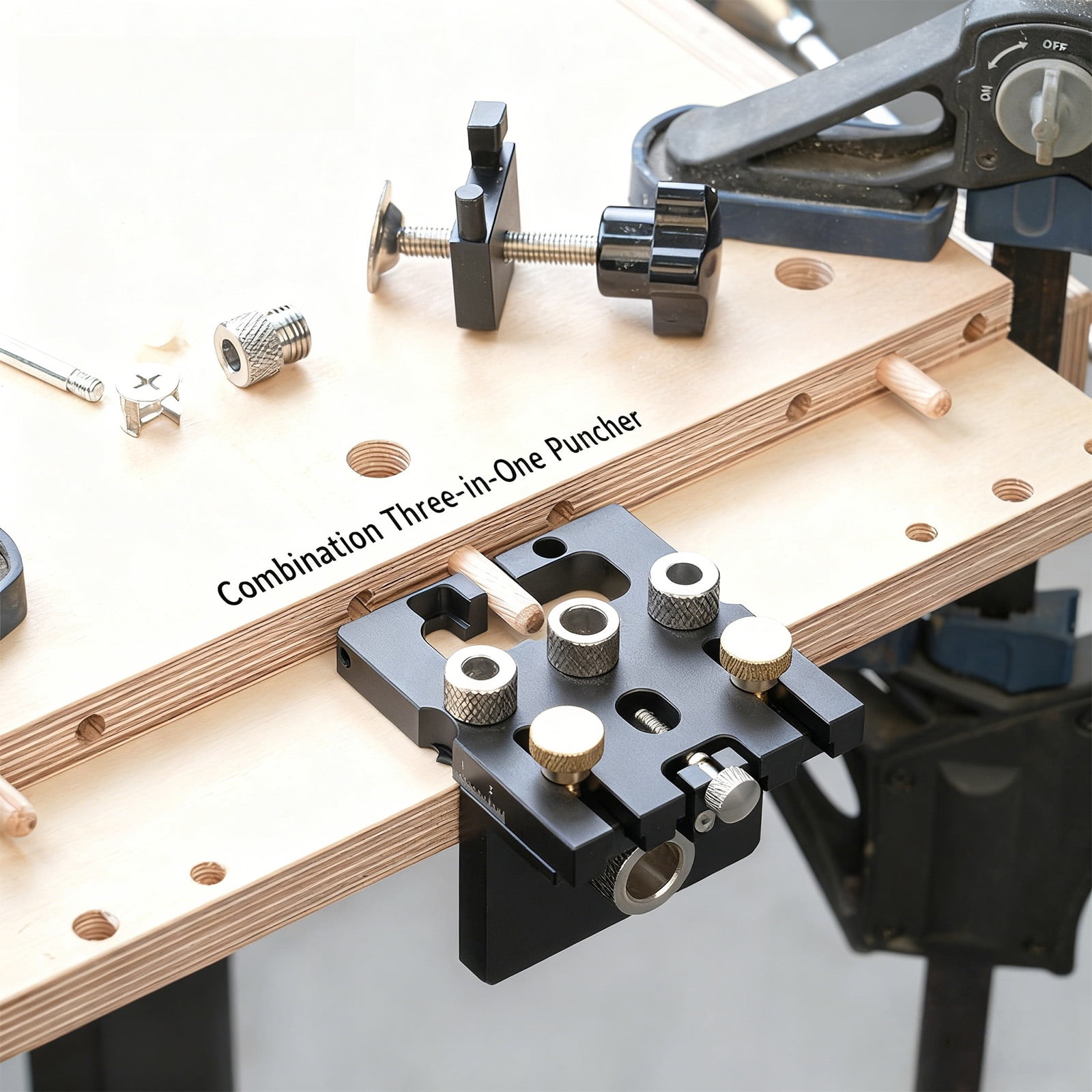 Multipurpose Hole Punching Doweling Jigs with Precisions Drilling for Connection Ideal for DIYer Enthusiasts