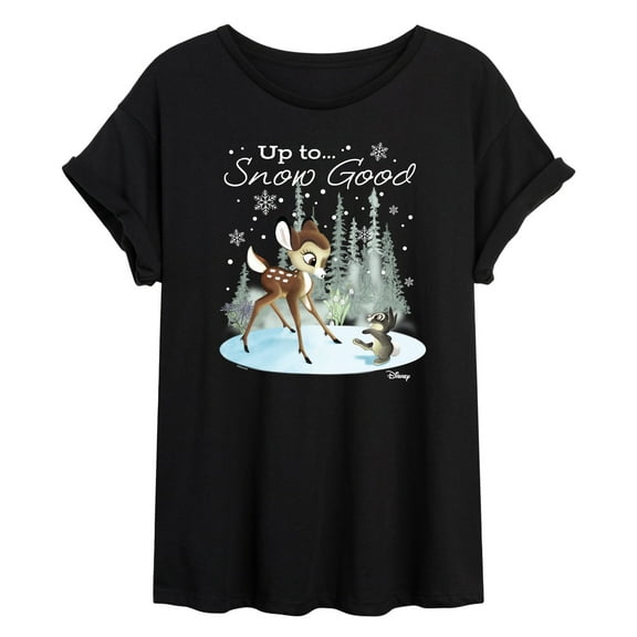 Disney Bambi - Christmas - Up To Snow Good - Women's Oversized T-Shirt